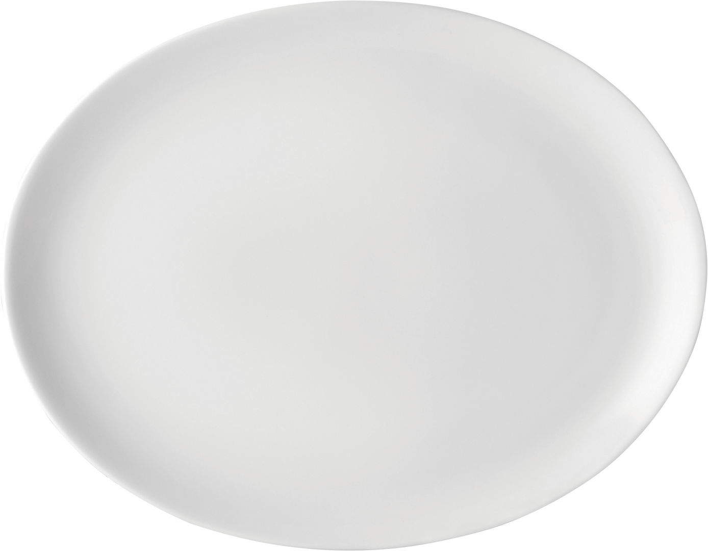 Pure White Oval Plate 12